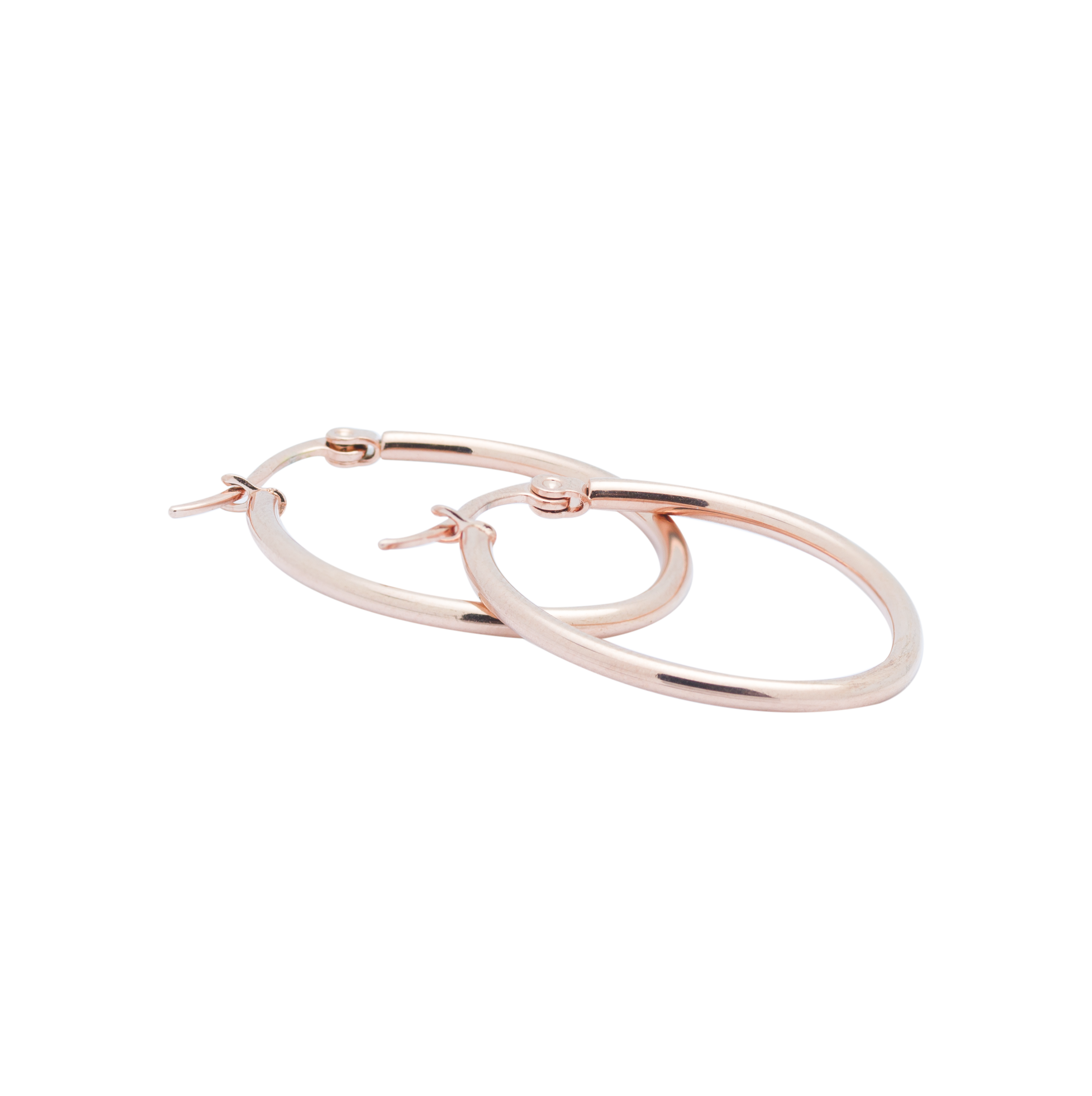 ER.JAK.4023 - Rose gold hoop earrings, Md