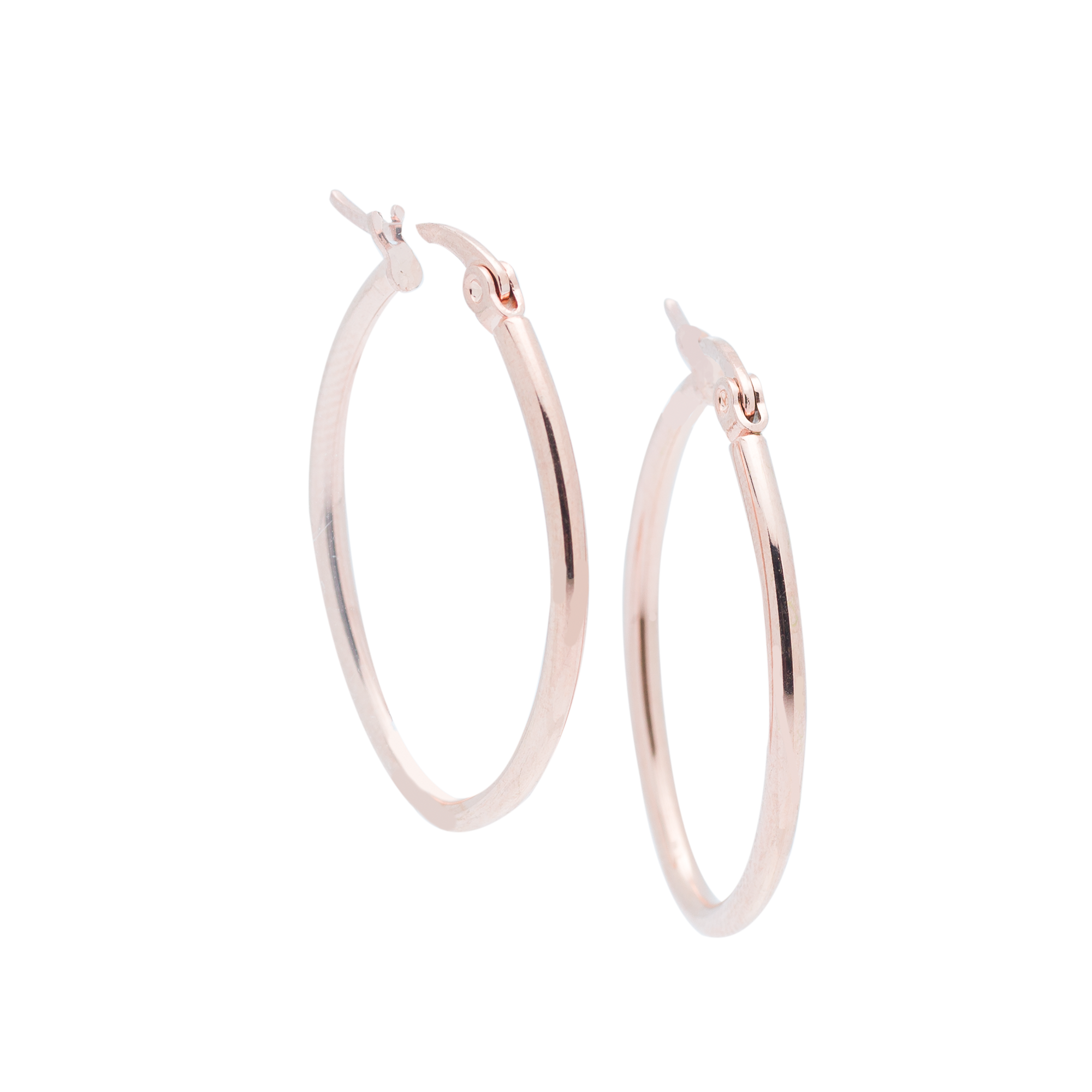 ER.JAK.4025 - Rose gold hoop earrings, Lg