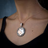 PN.ANG.2130 - Copper Flame Yin Yang Pendant, Sterling Silver and Copper - PN.ANG.2130