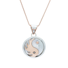 PN.ANG.2130 - Copper Flame Yin Yang Pendant, Sterling Silver and Copper - PN.ANG.2130
