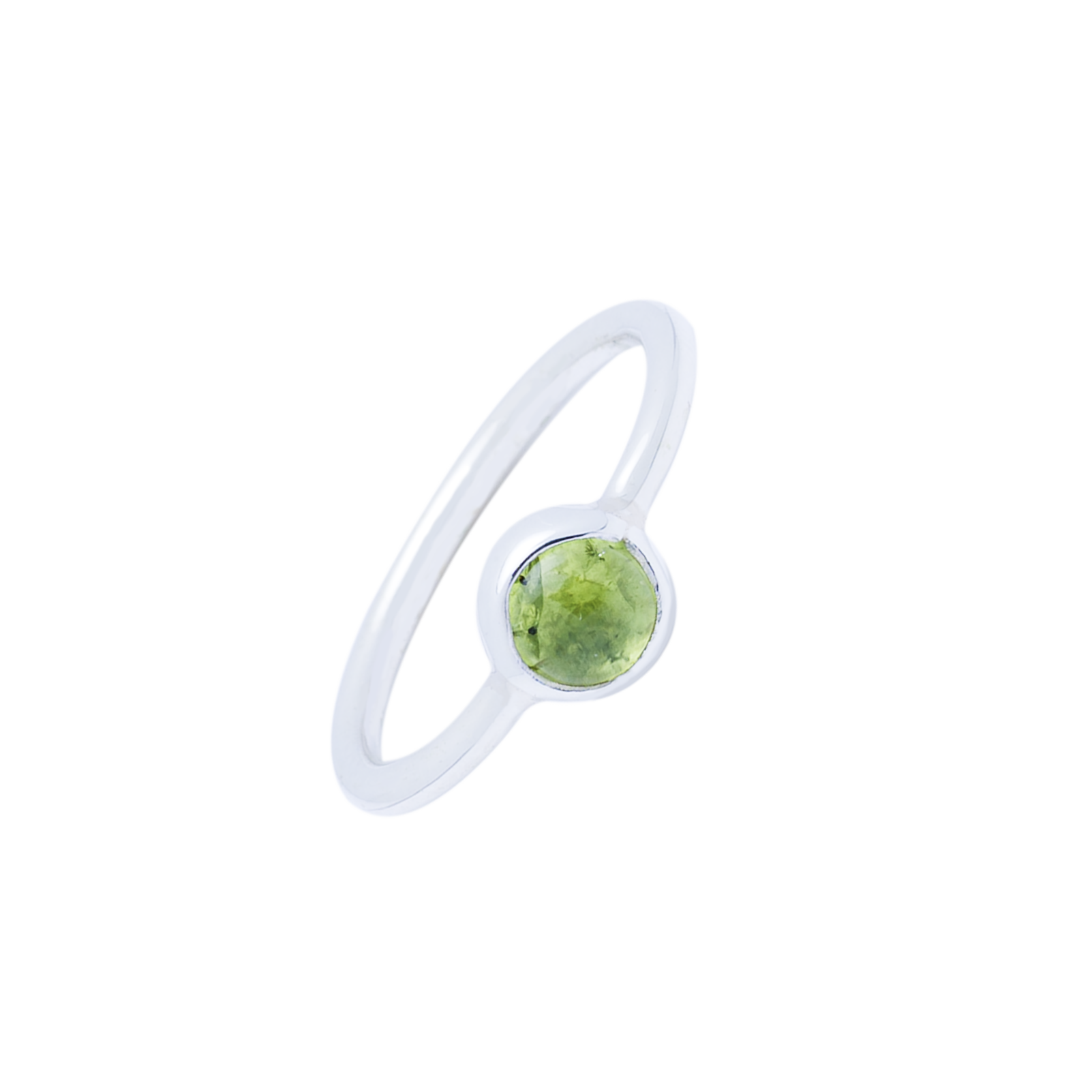 RG.ANT.1005 - Sterling Silver with Peridot, Stack Ring