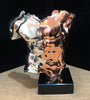 SU.SOT.2014 - Silver and Copper Male Bust Statue