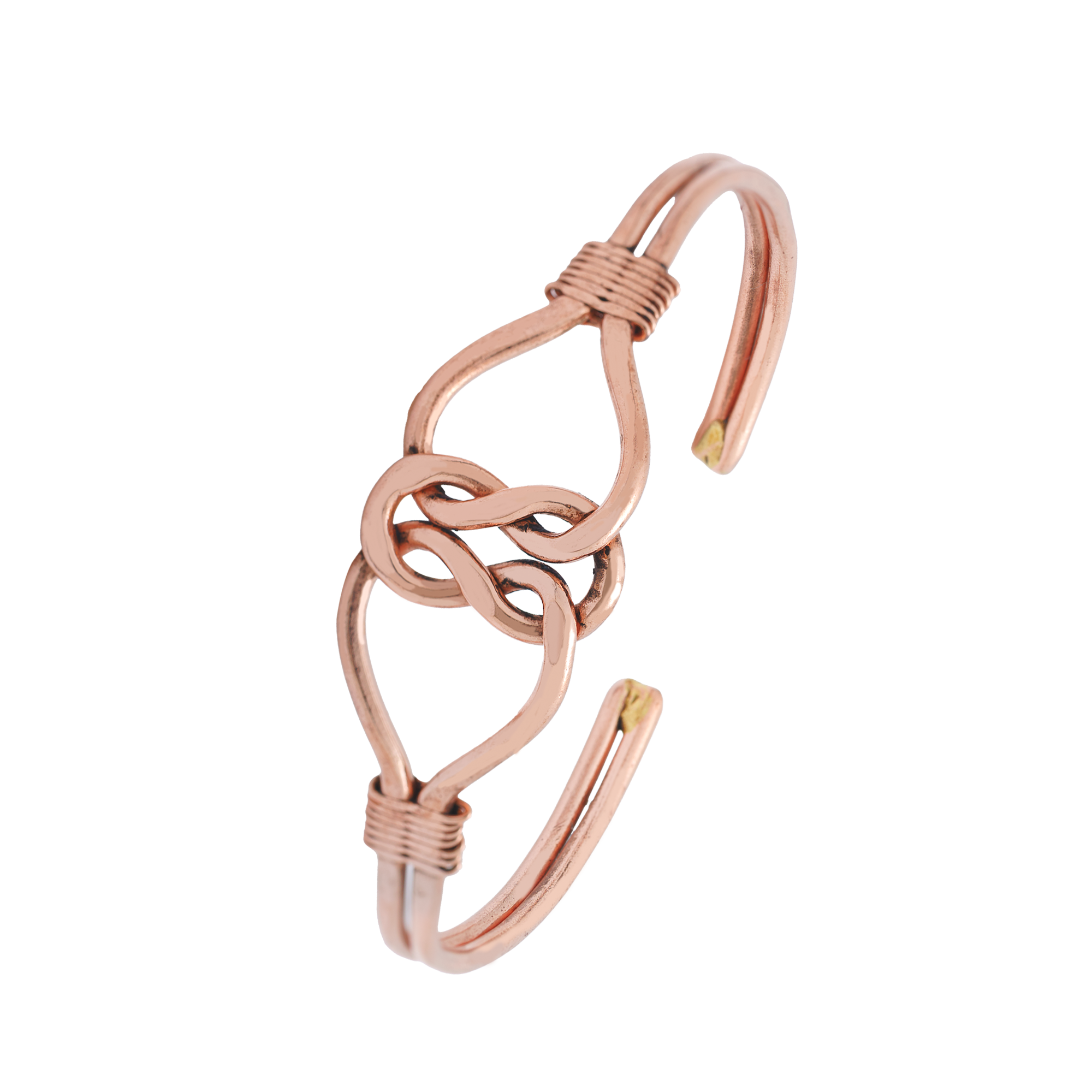 Tri-Tone Copper Cuff Bracelet w/ Copper Balls 4025