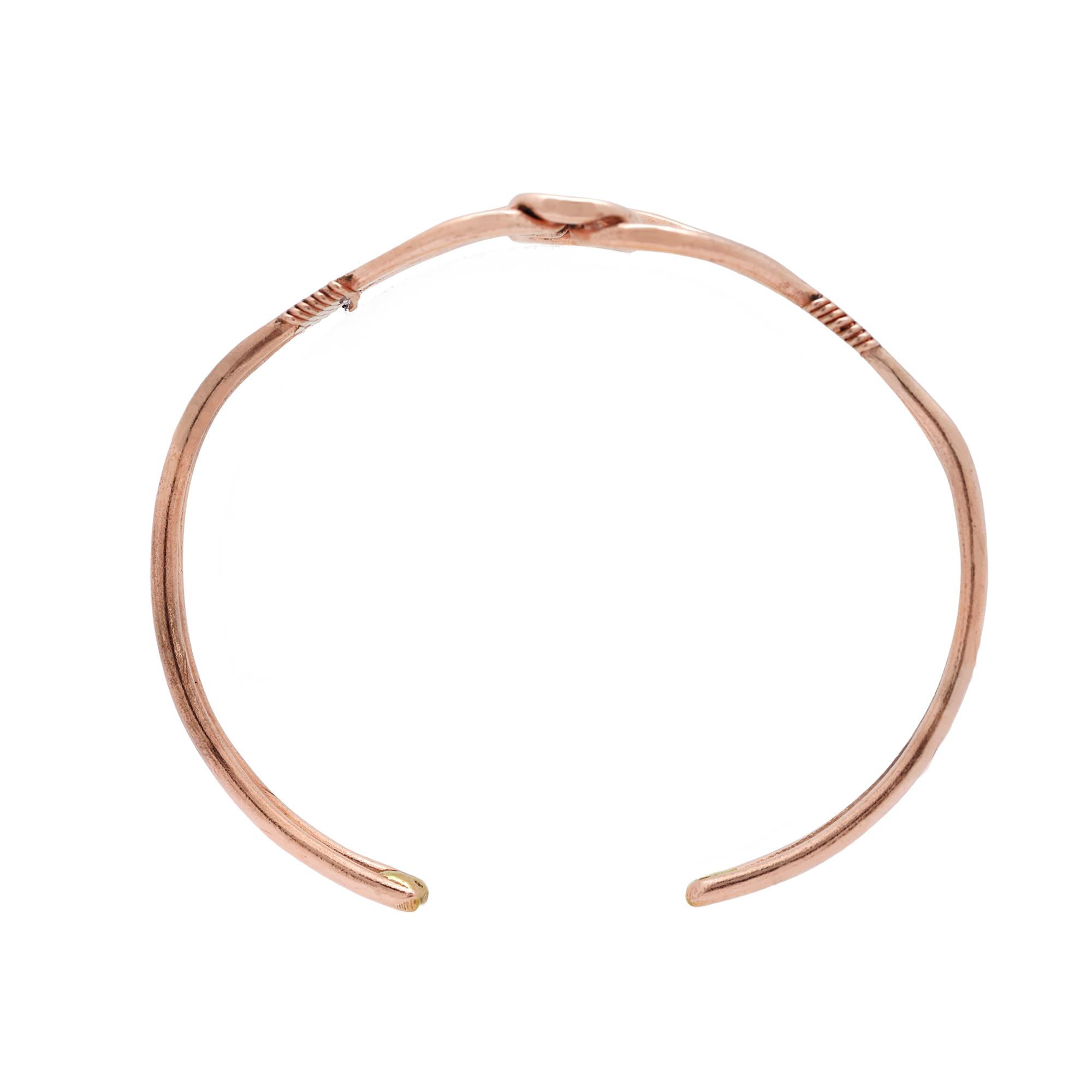 Tri-Tone Copper Cuff Bracelet w/ Copper Balls 4025