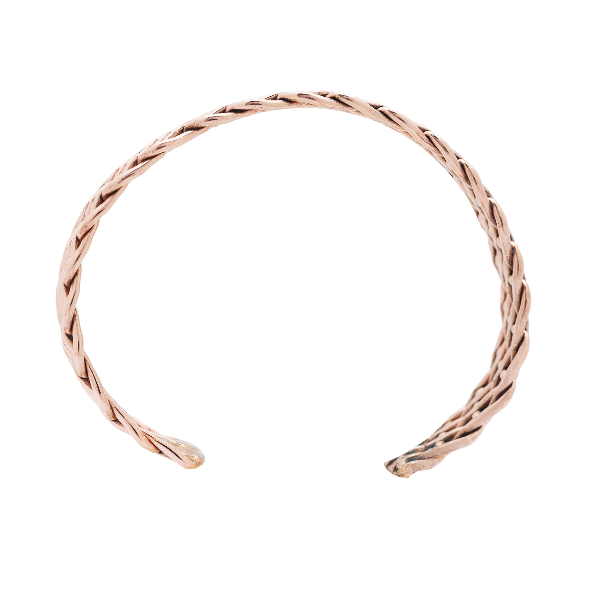 Tri-Tone Copper Cuff Bracelet w/ Copper Balls 4035