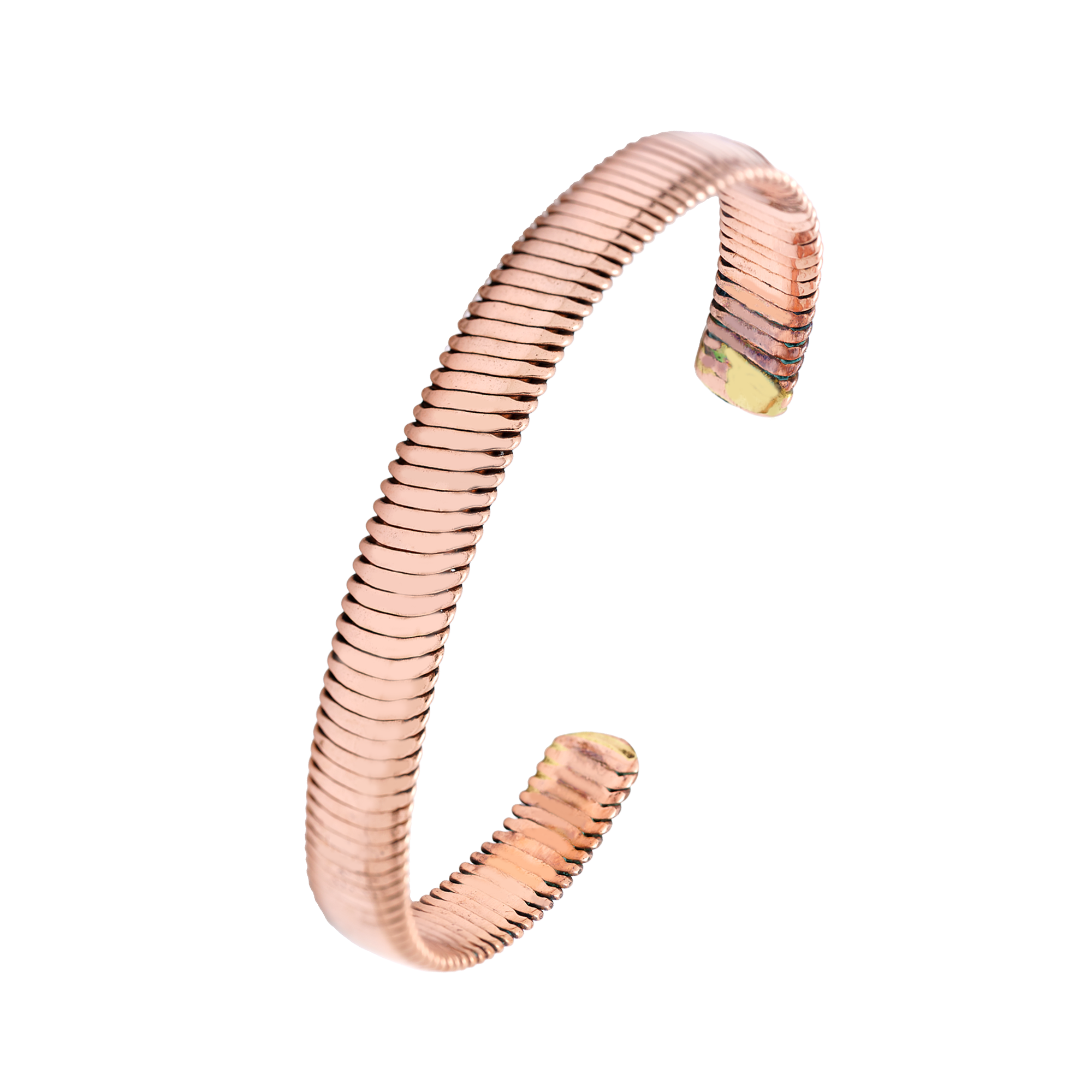 Tri-Tone Copper Cuff Bracelet w/ Copper Balls 4045