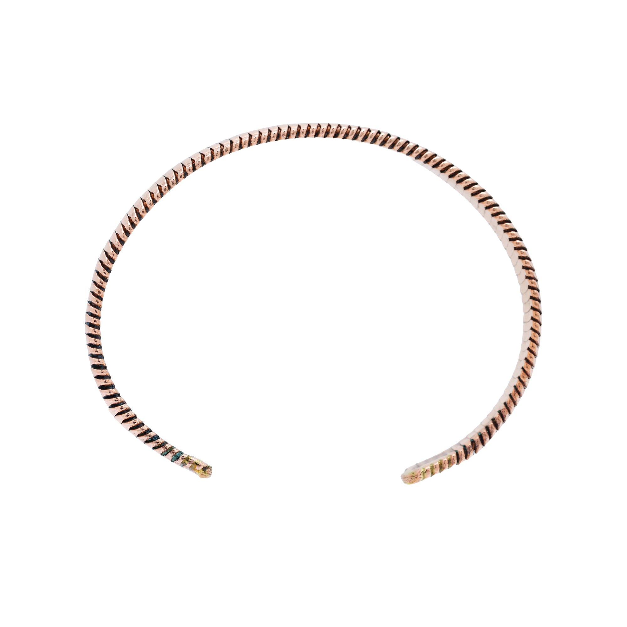 Tri-Tone Copper Cuff Bracelet w/ Copper Balls 4045