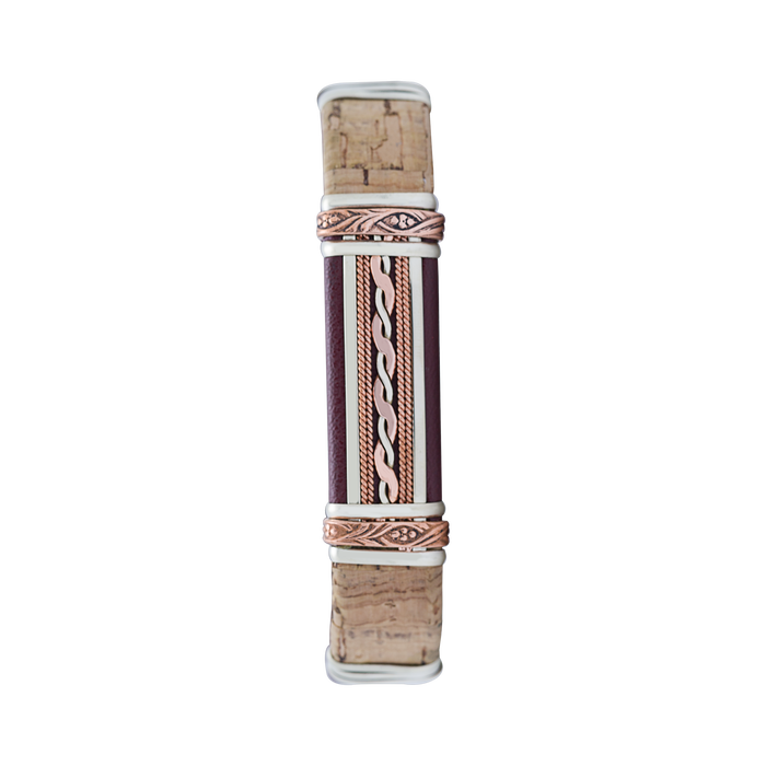 BR.ULB.0952 - Leather Bracelet, Large Cork -n- Cactus