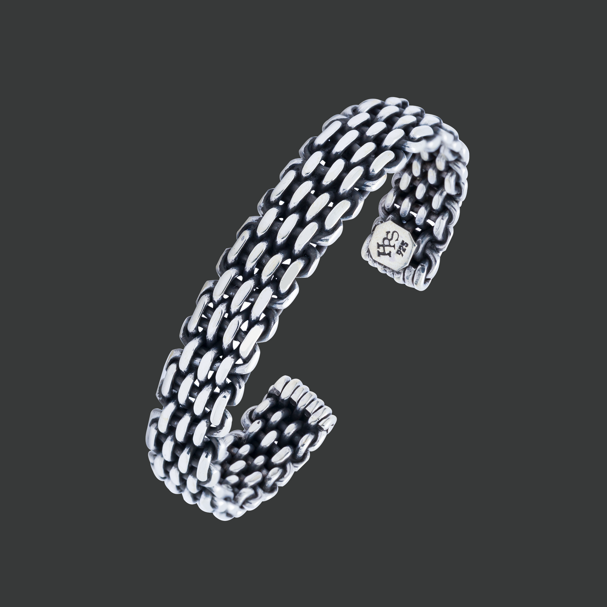 Sterling Rogue by HPSilver - Sterling Silver Braided Bracelet - 18cm