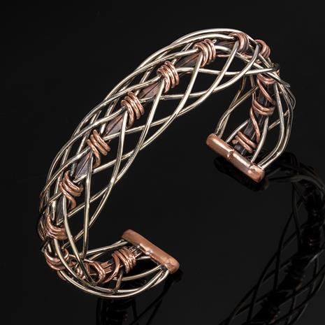 Strength Bracelet by HPSilver - Adjustable Copper Men's Bracelet - 4075