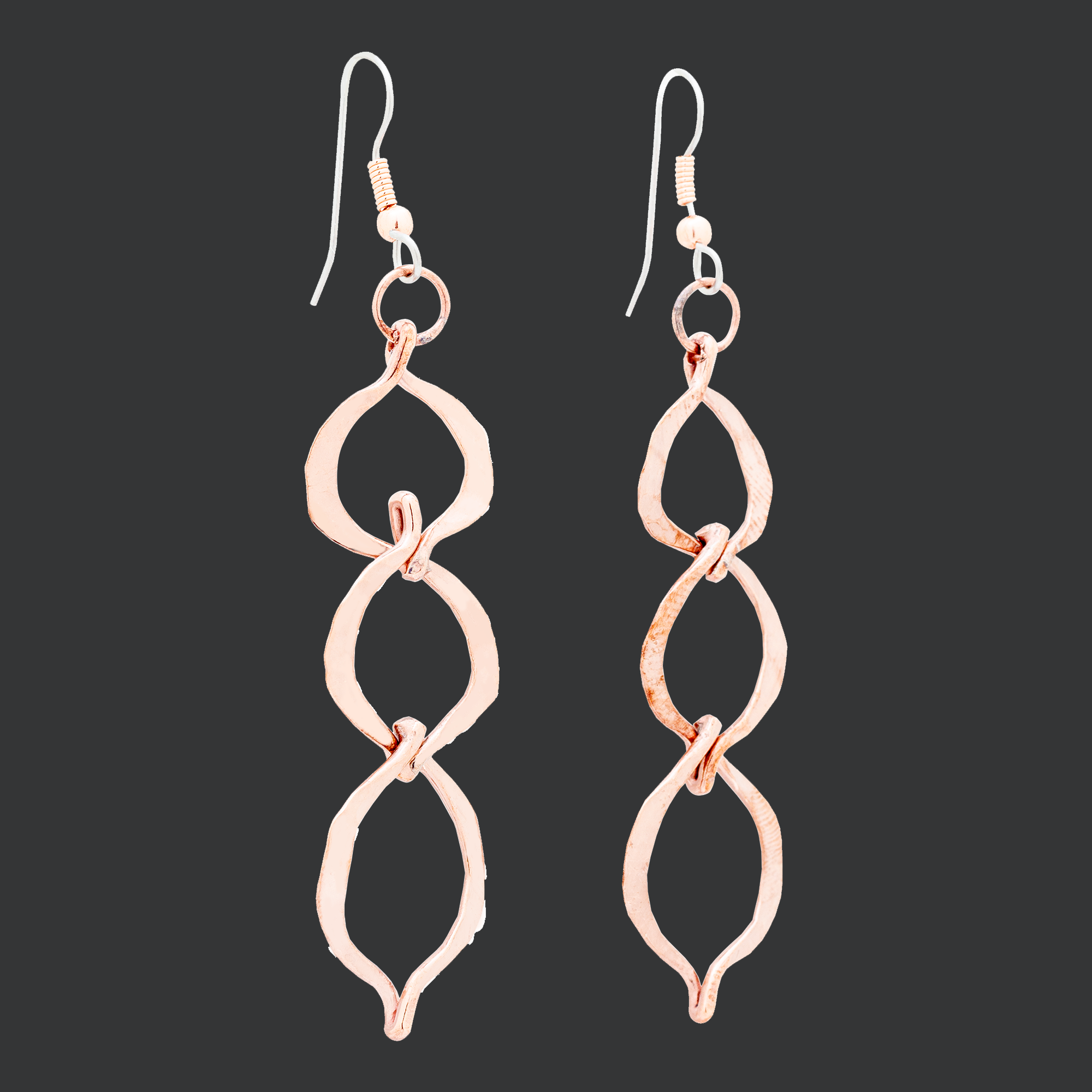 Copper Earrings by HPSilver - Copper Dangle Earrings - 0002