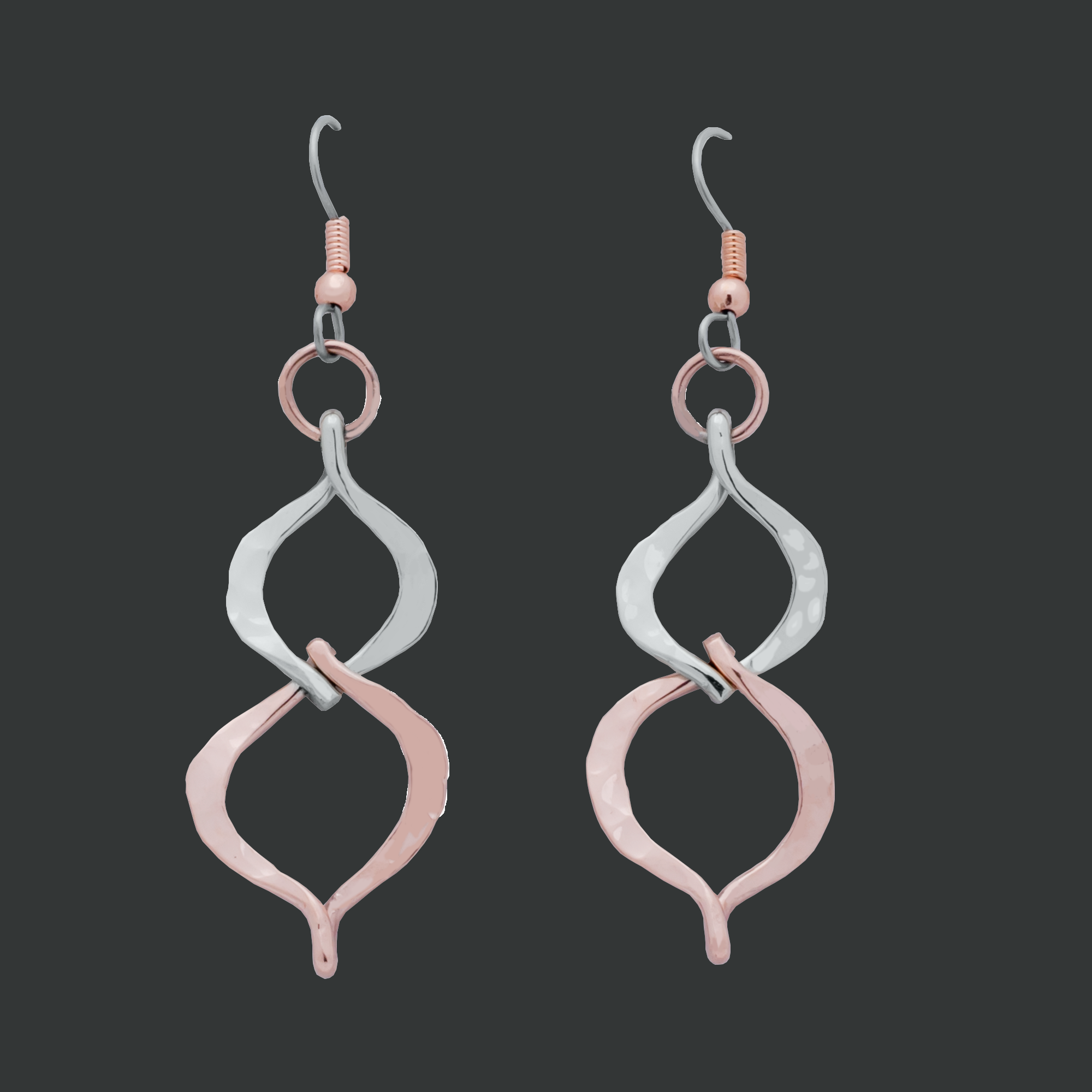 Copper Earrings by HPSilver - Copper Dangle Earrings - 0001