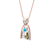 Load image into Gallery viewer, PN.ANG.2160 - Saguaro Mountain Pendant, Sterling Silver and Copper  with Sleeping Beauty Turquoise - PN.ANG.2160