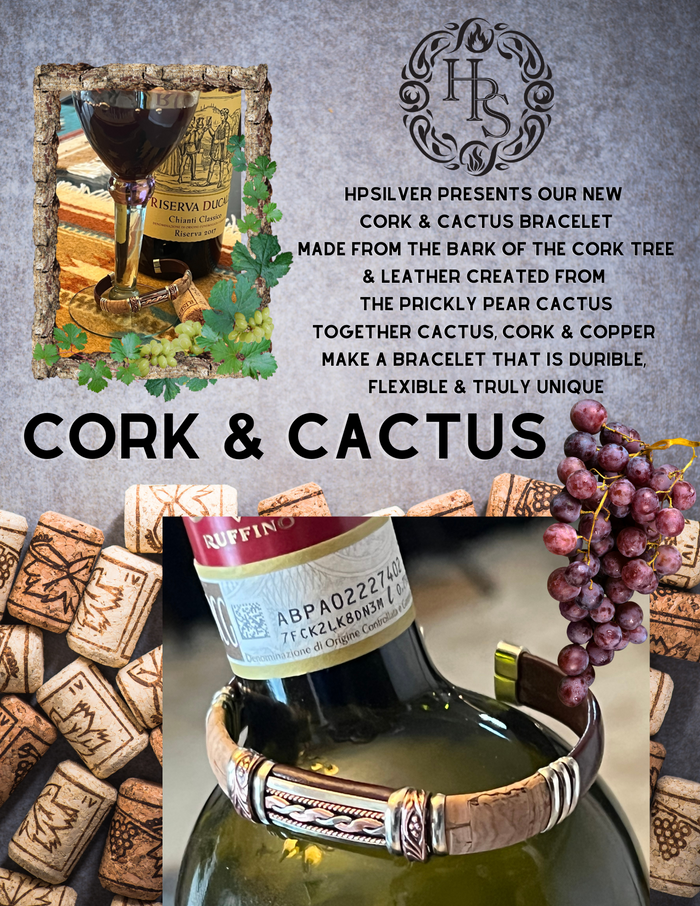 BR.ULB.0902 - Cork and Cactus Bracelet