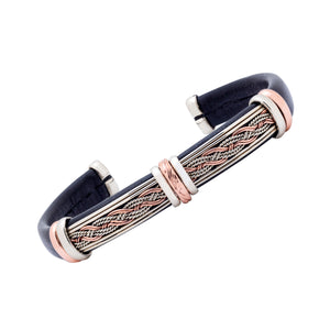Leather Bracelet BR.ULB.0110 - Handcrafted by HPSilver, LLC.