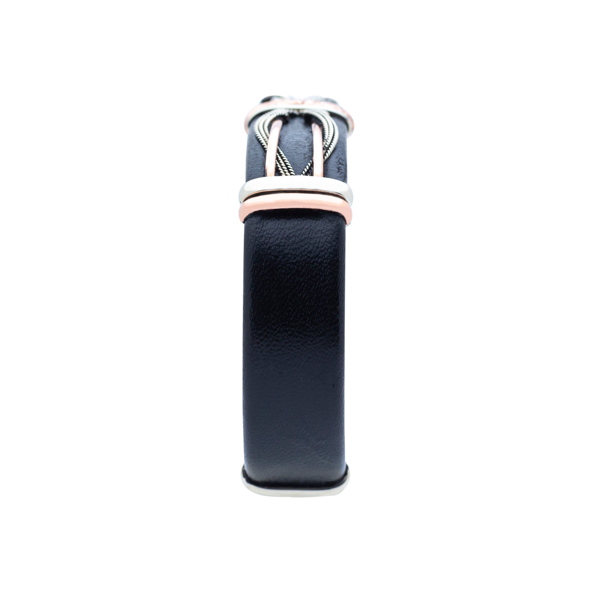 Men's Leather Bracelet BR.ULB.0201 - Handcrafted by HPSilver, LLC.