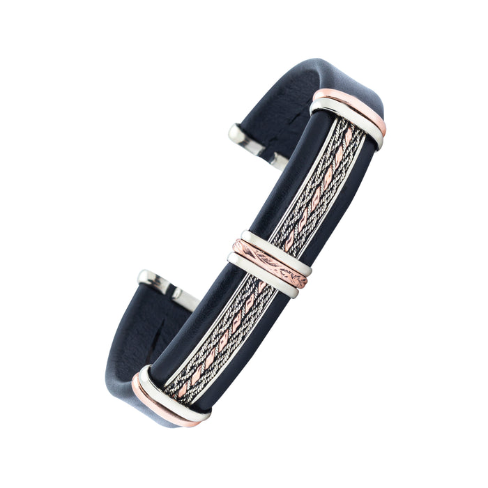 BR.ULB.0202 - Men's Leather Bracelet, Black