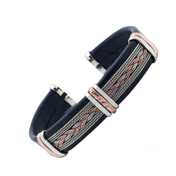 BR.ULB.0205 - Men's Leather Bracelet, Black
