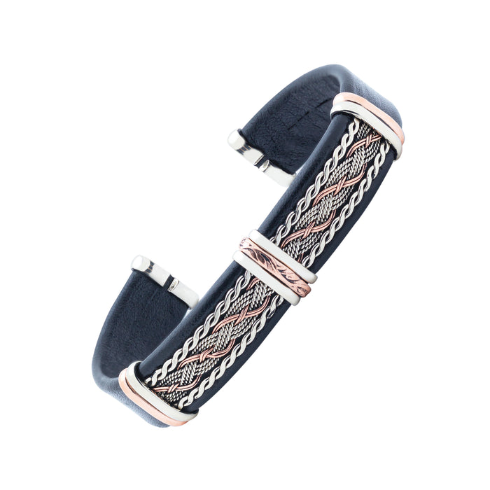 BR.ULB.0208 - Men's Leather Bracelet, Black
