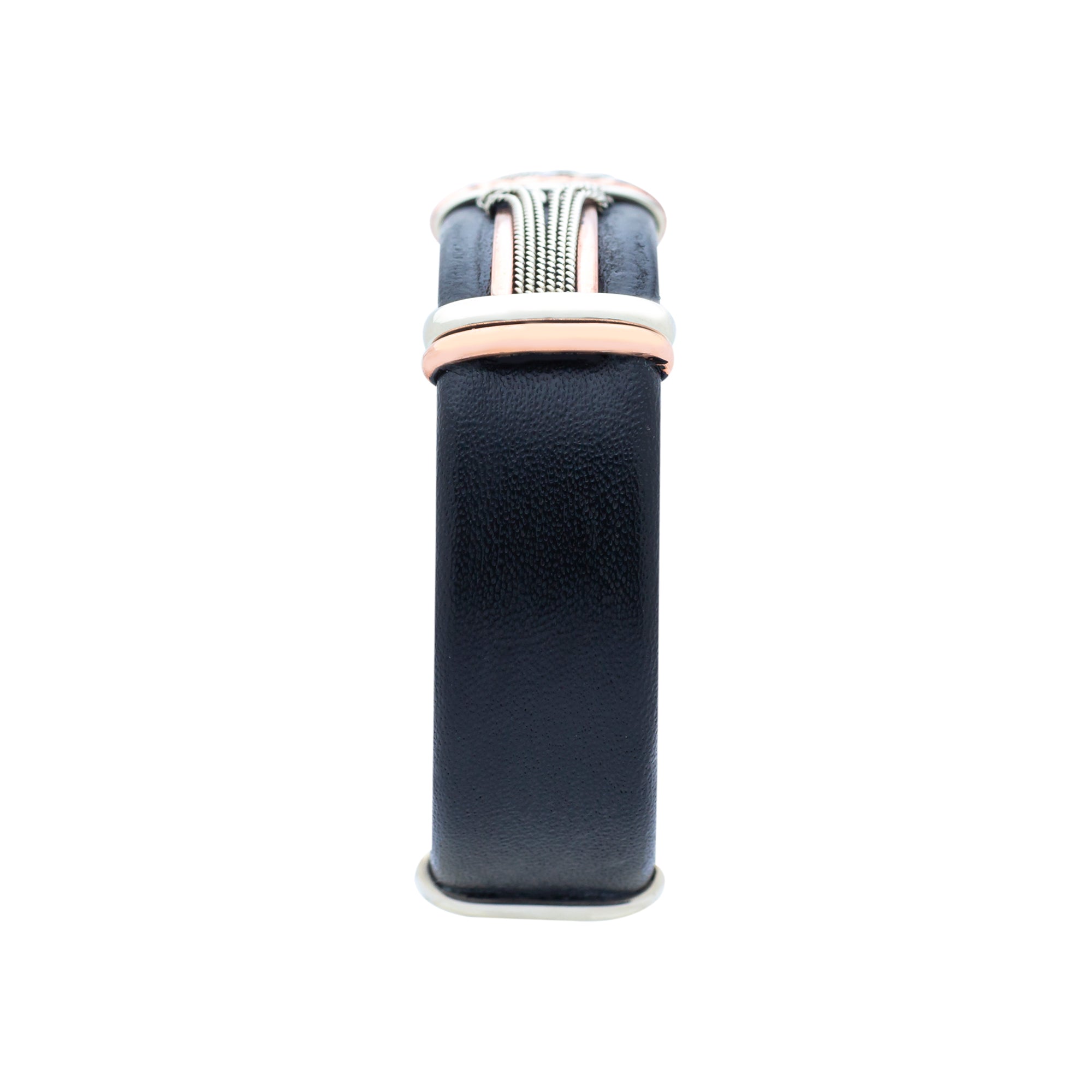 Men's Leather Bracelet BR.ULB.0209 - Handcrafted by HPSilver, LLC.