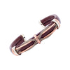 Leather Bracelet BR.ULB.0306 - Brown Leather Cuff Bracelet -Handcrafted by HPSilver, LLC.