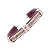 Leather Bracelet BR.ULB.0307 - Brown Leather Cuff Bracelet -Handcrafted by HPSilver, LLC.