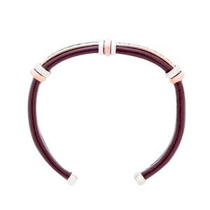 Leather Bracelet BR.ULB.0307 - Brown Leather Cuff Bracelet -Handcrafted by HPSilver, LLC.