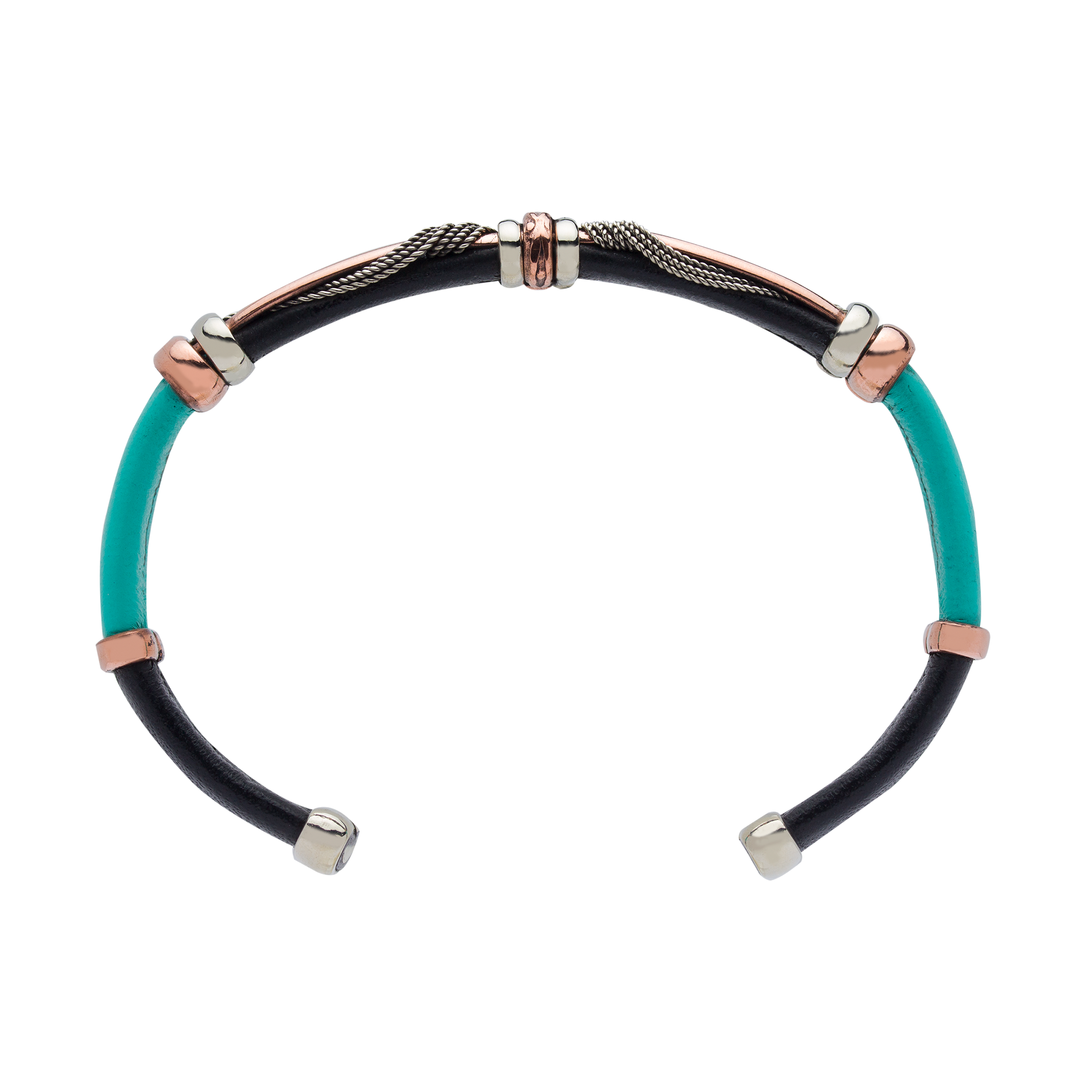 BR.ULB.0701 - Unique Leather Bracelet, Turquoise