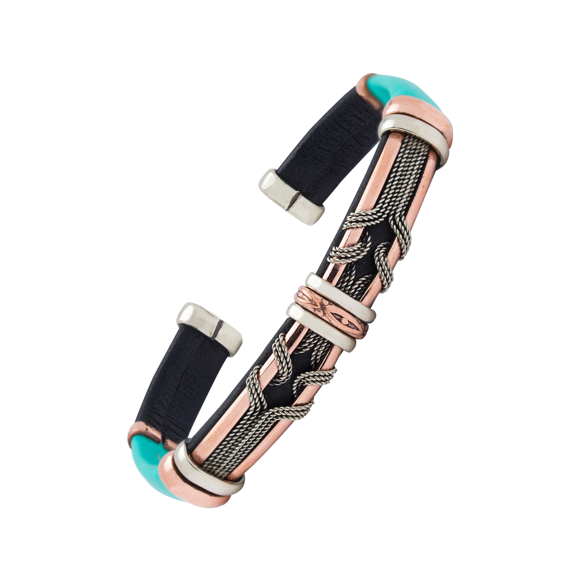 BR.ULB.0709 - Leather Bracelet, Turquoise