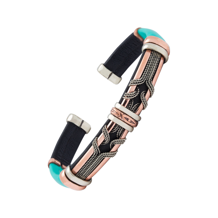 BR.ULB.0709 - Leather Bracelet, Turquoise