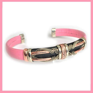 BR.ULB.0799 - Pink Leather Bracelet, B.C.R.F. Fundraiser