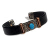 BR.ULB.1221 - Leather Bracelet w/ Sleeping Beauty .925 Silver