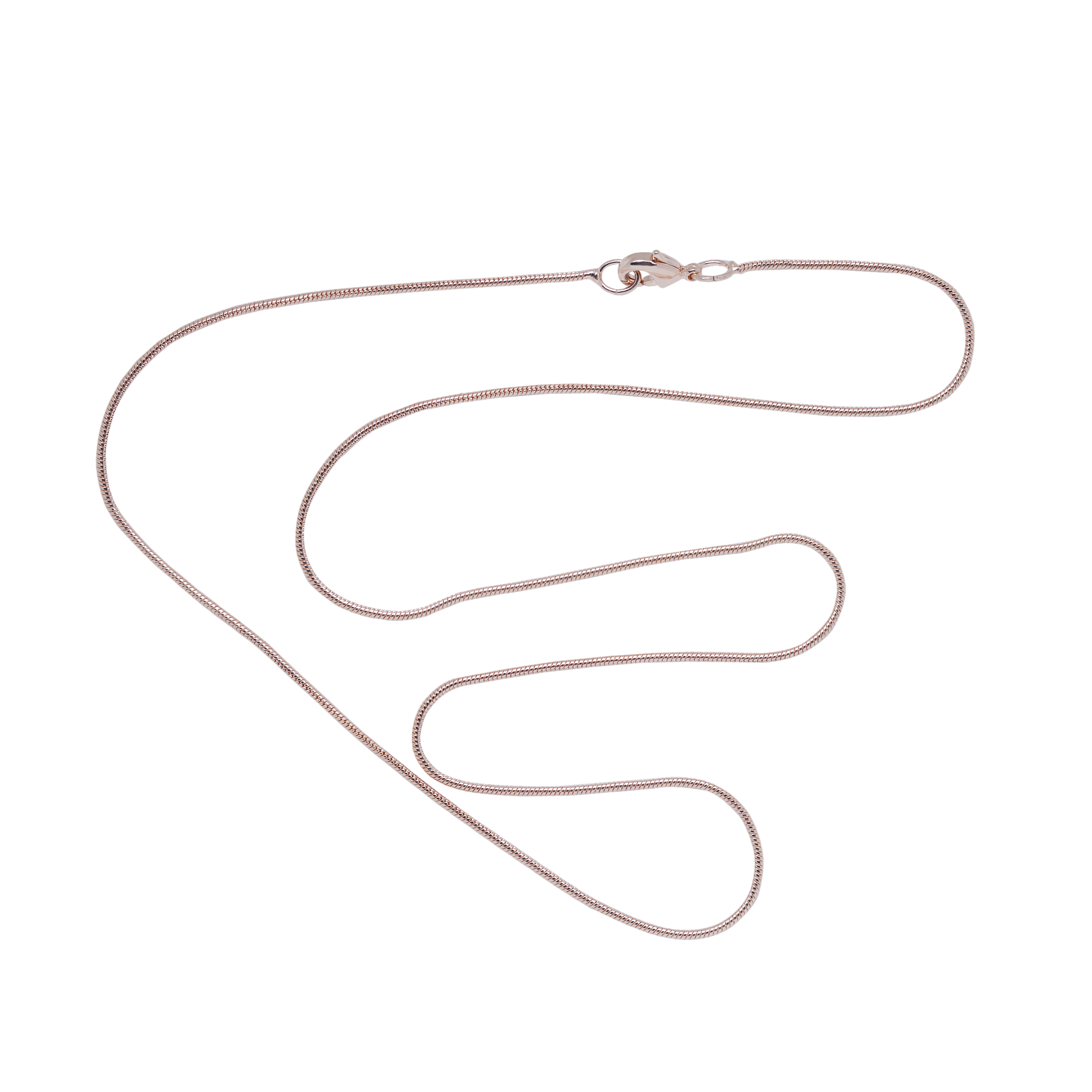 CH.JAK.4001 - 18" Polished Rose Gold Snake Chain