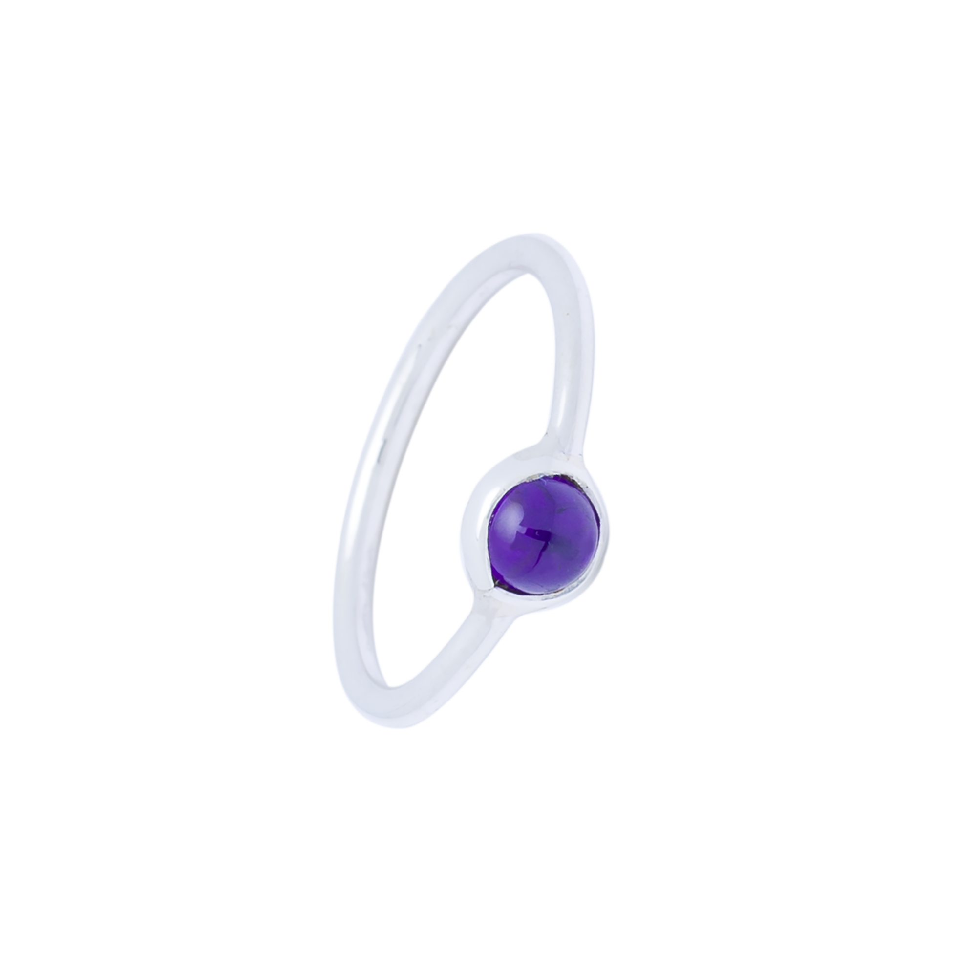 RG.ANT.1001 - Sterling Silver with Amethyst, Stack Ring