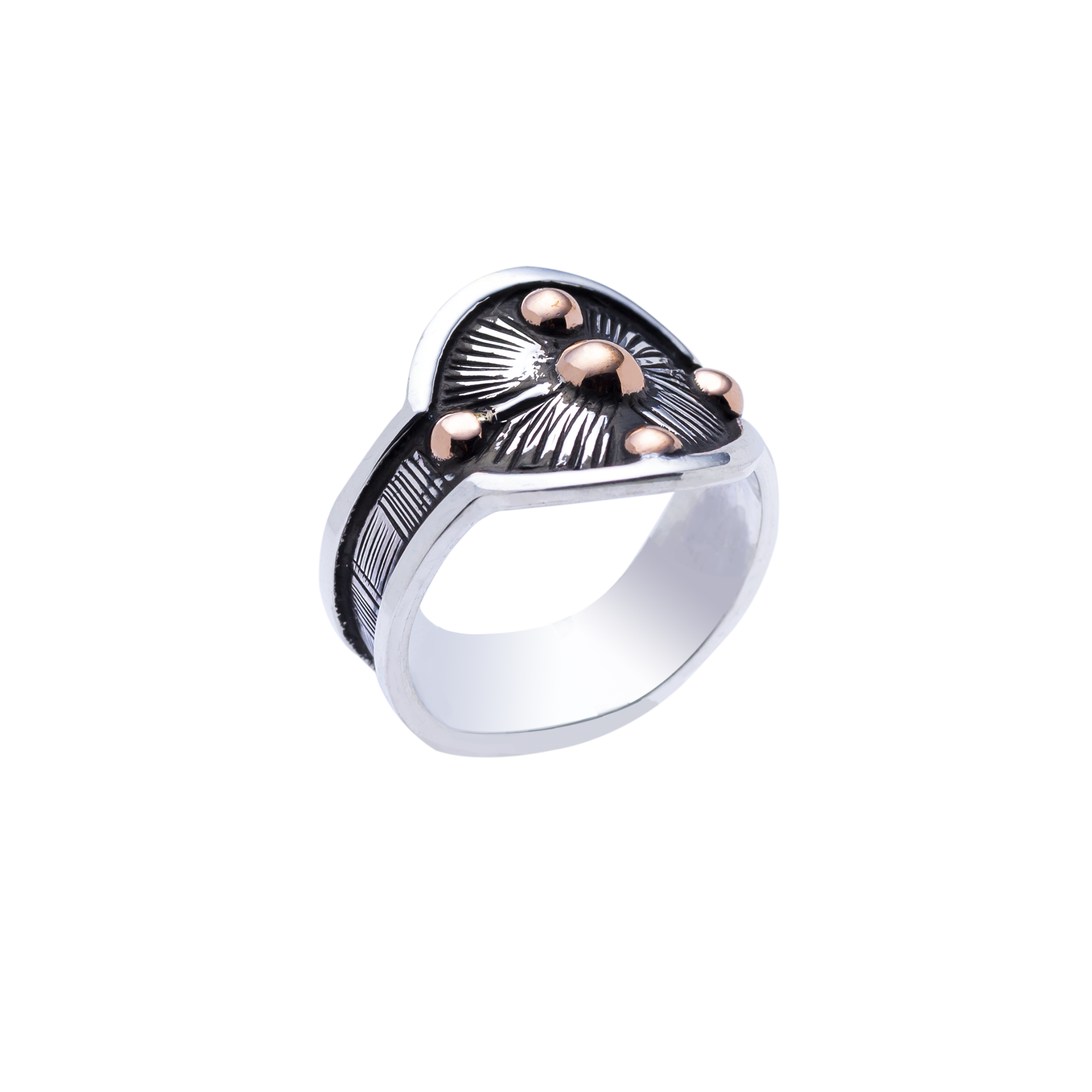 RG.VIC.2052 - Sterling Silver and Copper Ring
