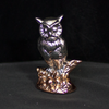 SU.SOT.A010 - Silver and Copper Owl Sculpture, Md (Regular Sized Rudy)