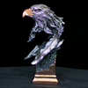 SU.SOT.A143 - Silver and Copper Eagle Head w. Feather Sculpture