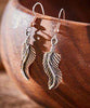 Earrings Copper Earrings - HPSilver, Copper and Sterling Silver Dangle Feather Earrings ER.VIC.4055