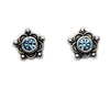 Load image into Gallery viewer, Earrings Sterling Silver Earrings - HPSilver, Sterling Silver with Blue CZ Stud Earrings ER.EMA.1506
