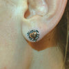 Earrings Warm Copper Hearts - HPSilver, Sterling Silver and Copper Stud Earrings ER.EMA.2003