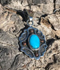 PN.VIC.2127 - Turquoise Pendant, Handcrafted with Silver and Copper