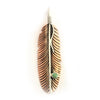 Load image into Gallery viewer, Pendants Copper Pendant - HPSilver, Copper and Sterling Silver with Turquoise Liberty Feather Pendant PN.VIC.4001