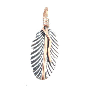 Pendants Sterling Silver Pendant - HPSilver, Sterling Silver and Copper Liberty Feather Pendant PN.VIC.2001