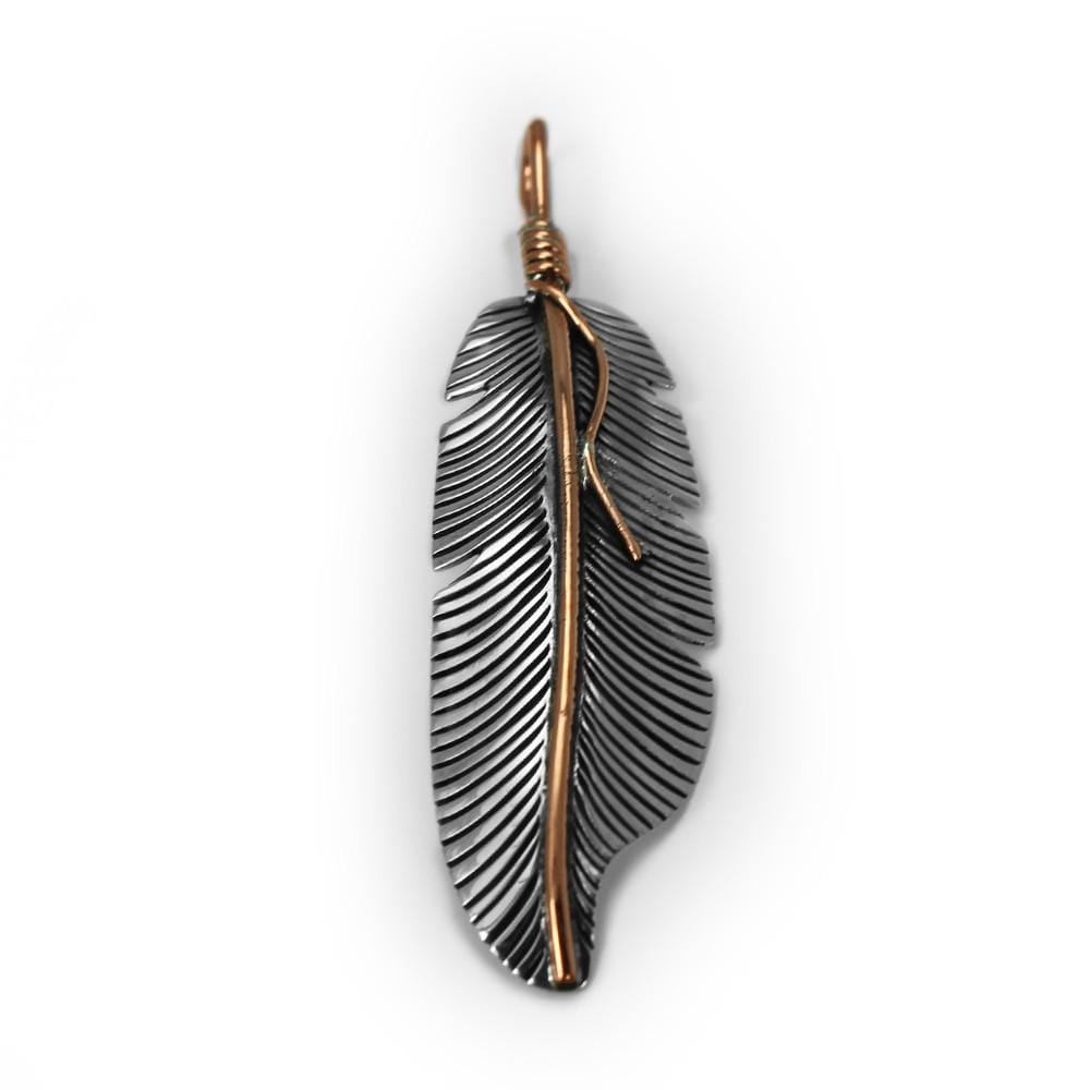 Pendants Sterling Silver Pendant - HPSilver, Sterling Silver and Copper Liberty Feather Pendant PN.VIC.2003