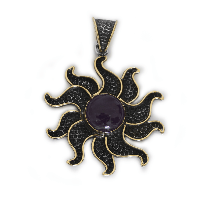 PN.ANG.3108 - Amethyst Pendant, Handcrafted with Silver - PN.ANG.3108